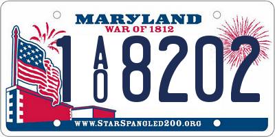 MD license plate 1AO8202