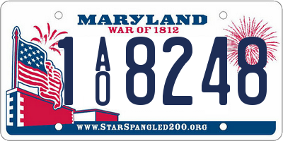 MD license plate 1AO8248
