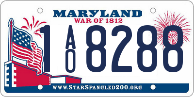MD license plate 1AO8288