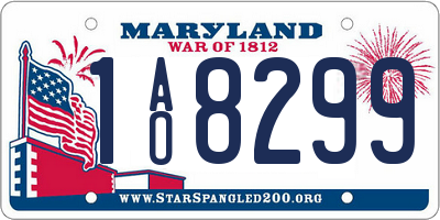 MD license plate 1AO8299