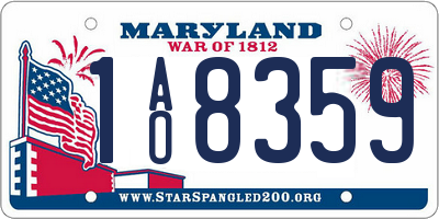 MD license plate 1AO8359