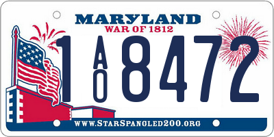 MD license plate 1AO8472
