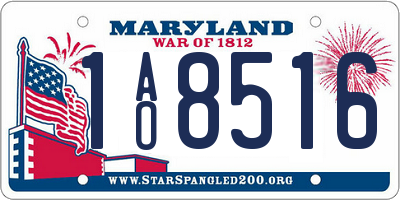 MD license plate 1AO8516