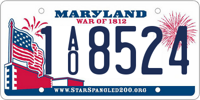 MD license plate 1AO8524