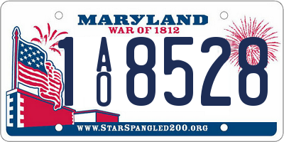 MD license plate 1AO8528