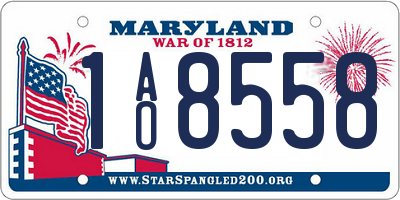 MD license plate 1AO8558