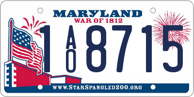 MD license plate 1AO8715