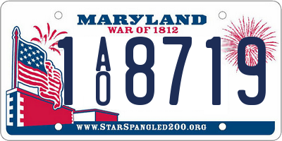MD license plate 1AO8719