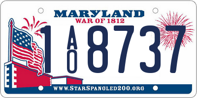 MD license plate 1AO8737