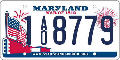 MD license plate 1AO8779