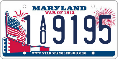 MD license plate 1AO9195