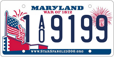 MD license plate 1AO9199