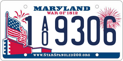 MD license plate 1AO9306