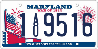 MD license plate 1AO9516