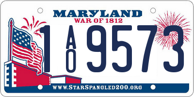 MD license plate 1AO9573