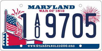 MD license plate 1AO9705