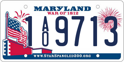 MD license plate 1AO9713