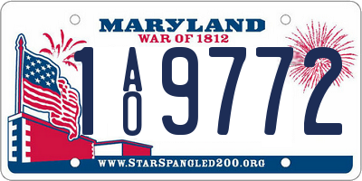 MD license plate 1AO9772