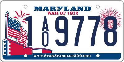 MD license plate 1AO9778