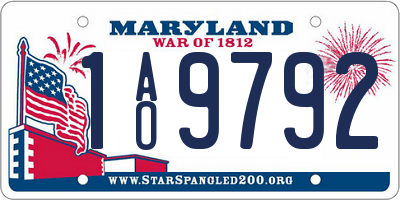 MD license plate 1AO9792