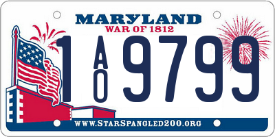 MD license plate 1AO9799