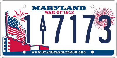 MD license plate 1AT7173