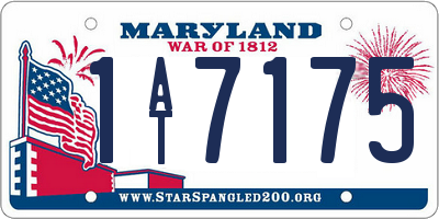MD license plate 1AT7175