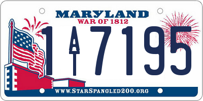 MD license plate 1AT7195