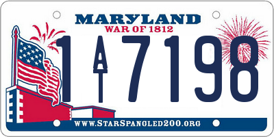 MD license plate 1AT7198