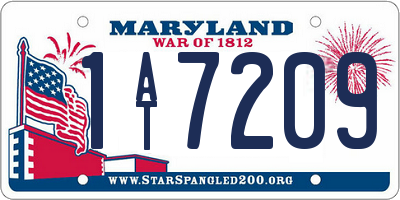 MD license plate 1AT7209