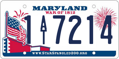 MD license plate 1AT7214