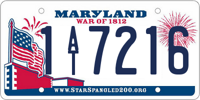 MD license plate 1AT7216
