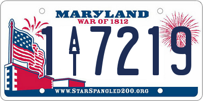 MD license plate 1AT7219