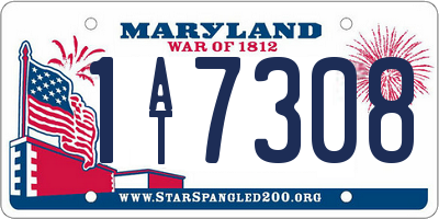 MD license plate 1AT7308