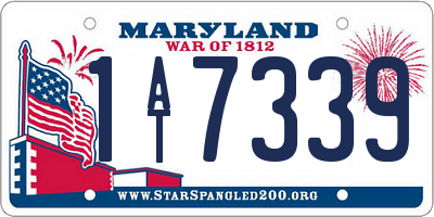MD license plate 1AT7339