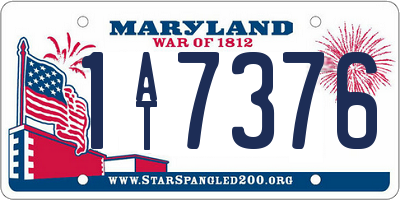 MD license plate 1AT7376