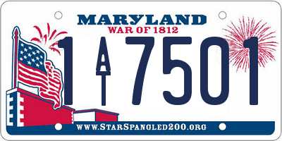 MD license plate 1AT7501