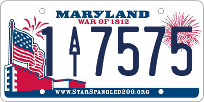 MD license plate 1AT7575