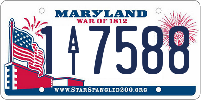 MD license plate 1AT7588