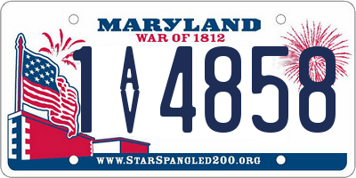MD license plate 1AV4858