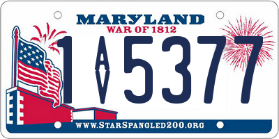 MD license plate 1AV5377