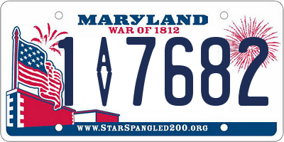 MD license plate 1AV7682