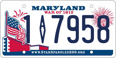 MD license plate 1AV7958