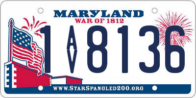 MD license plate 1AV8136
