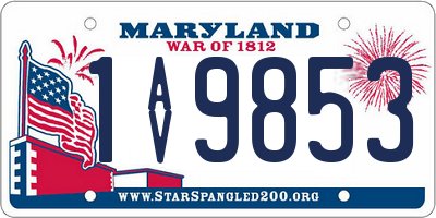 MD license plate 1AV9853
