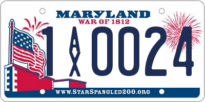 MD license plate 1AX0024