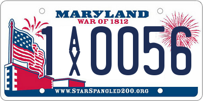 MD license plate 1AX0056