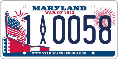 MD license plate 1AX0058