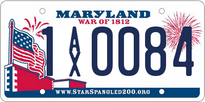 MD license plate 1AX0084