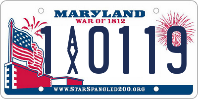 MD license plate 1AX0119